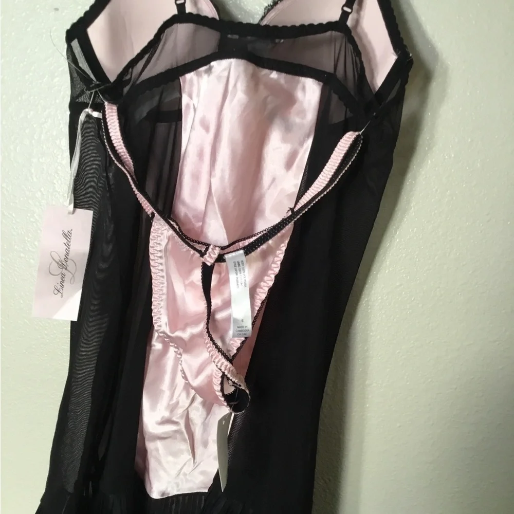 NWT 2 PIECES LINEA DONATELLA PINK LINGERIE‎ SIZE SMALL